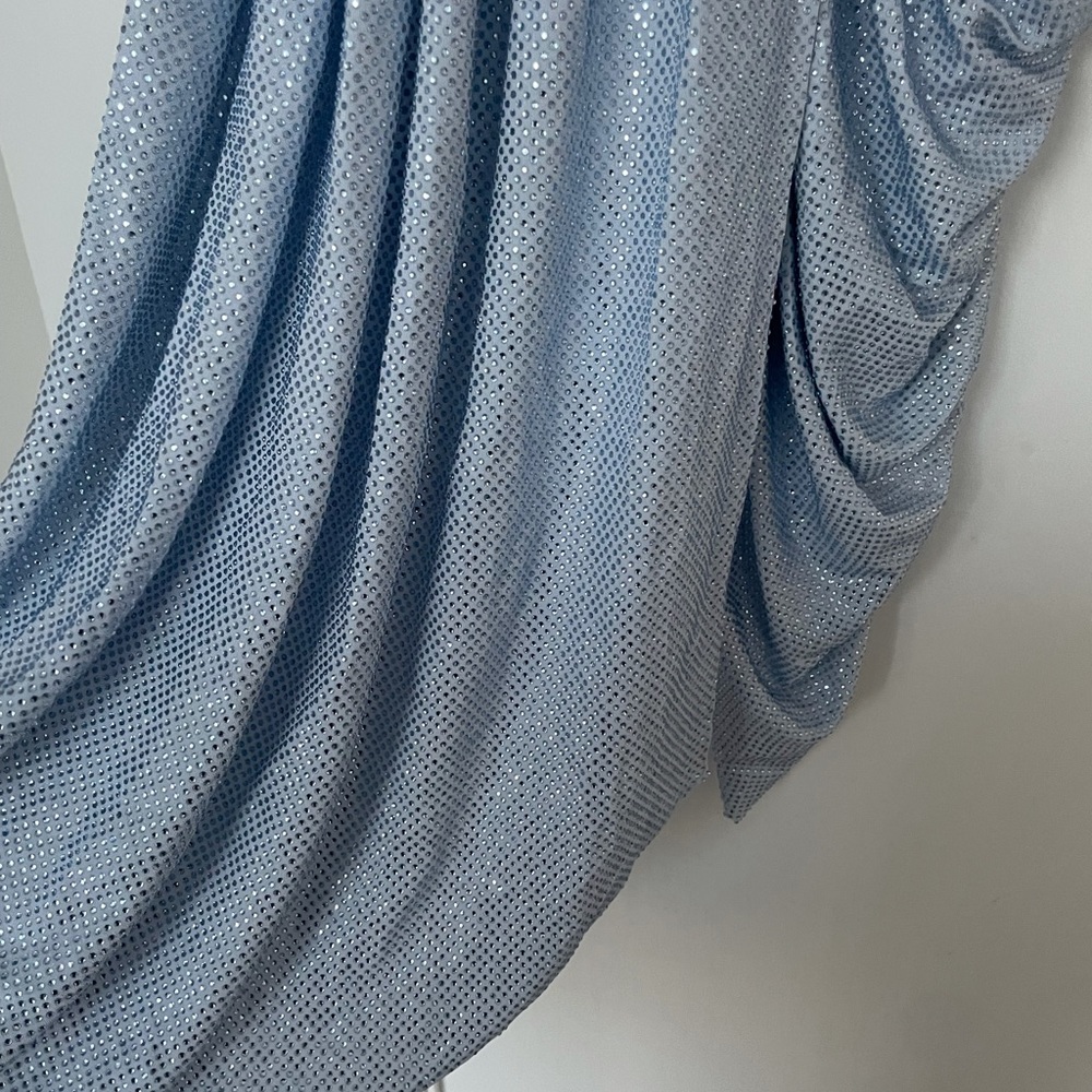 ❌SOLD❌ALEXANDRE VAUTHIER Draped Crystal Embellished Stretch Jersey Mini Dress - Picture 4 of 12